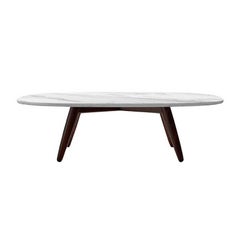 "Ci" Carrara Marble and Solid Wood Coffee Table by Naoto Fukasawa for Driade