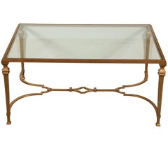 Modern Gilt Wrought Iron Coffee Table