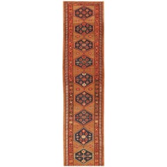 Antique Tribal Persian Bidjar Runner Rug