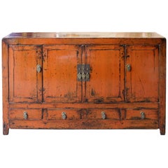 Antique Persimmon Dongbei Sideboard