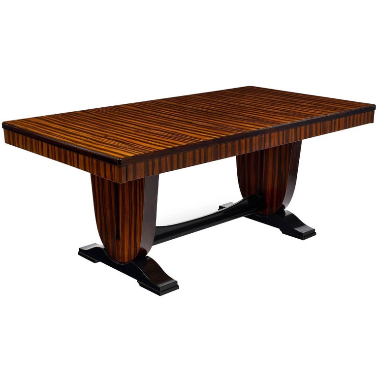 Art Deco Period French Macassar Dining Table at 1stDibs