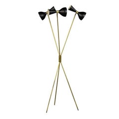 Stilnovo Style Brass Tripod Floor Lamp