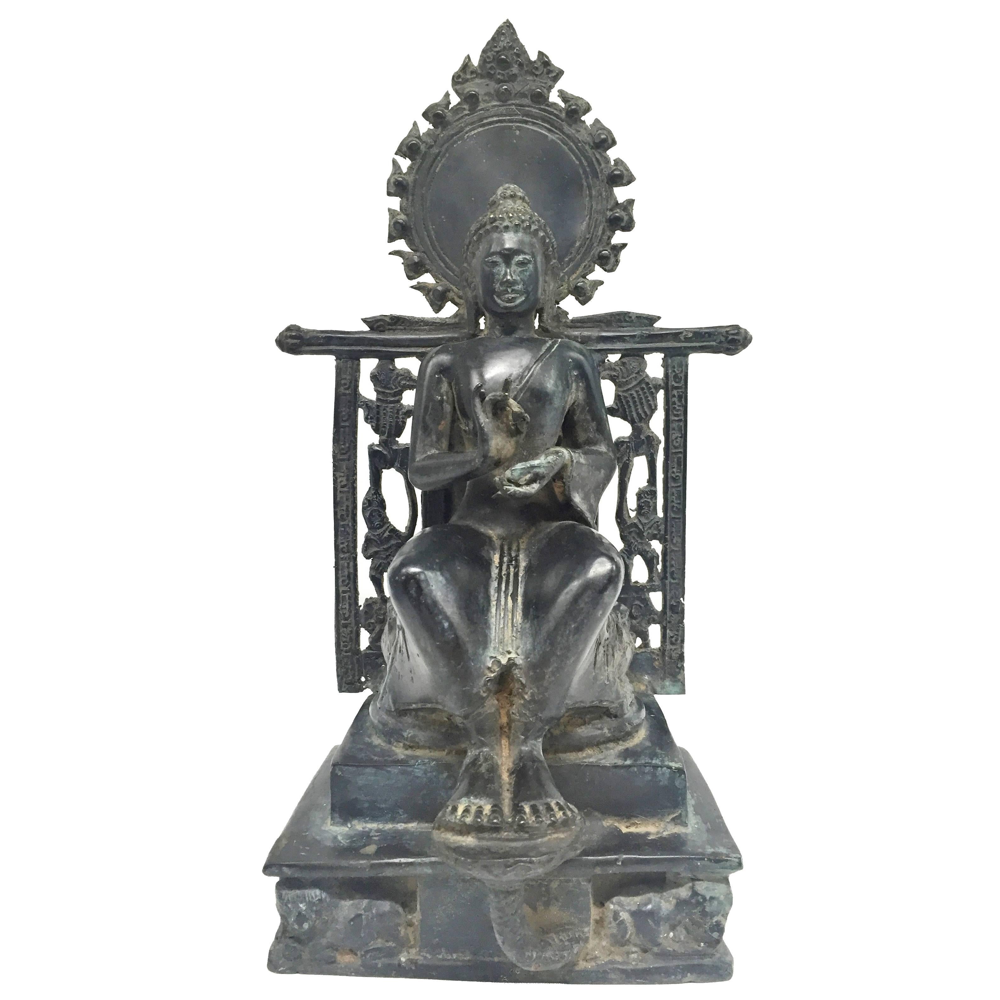 Antique Burmese Bronze Buddha