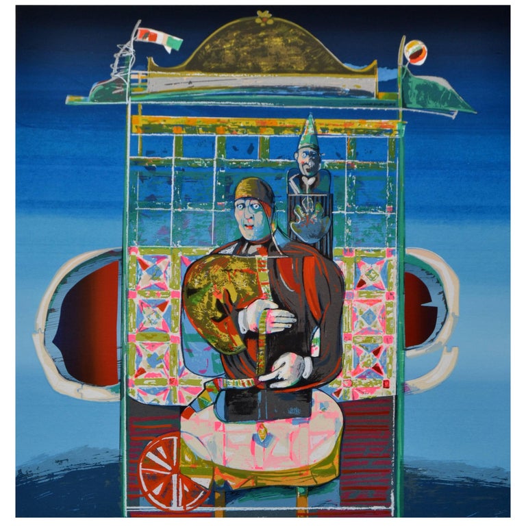 Luigi Rincicotti, I Dodici Mesi, litografia di gennaio in vendita