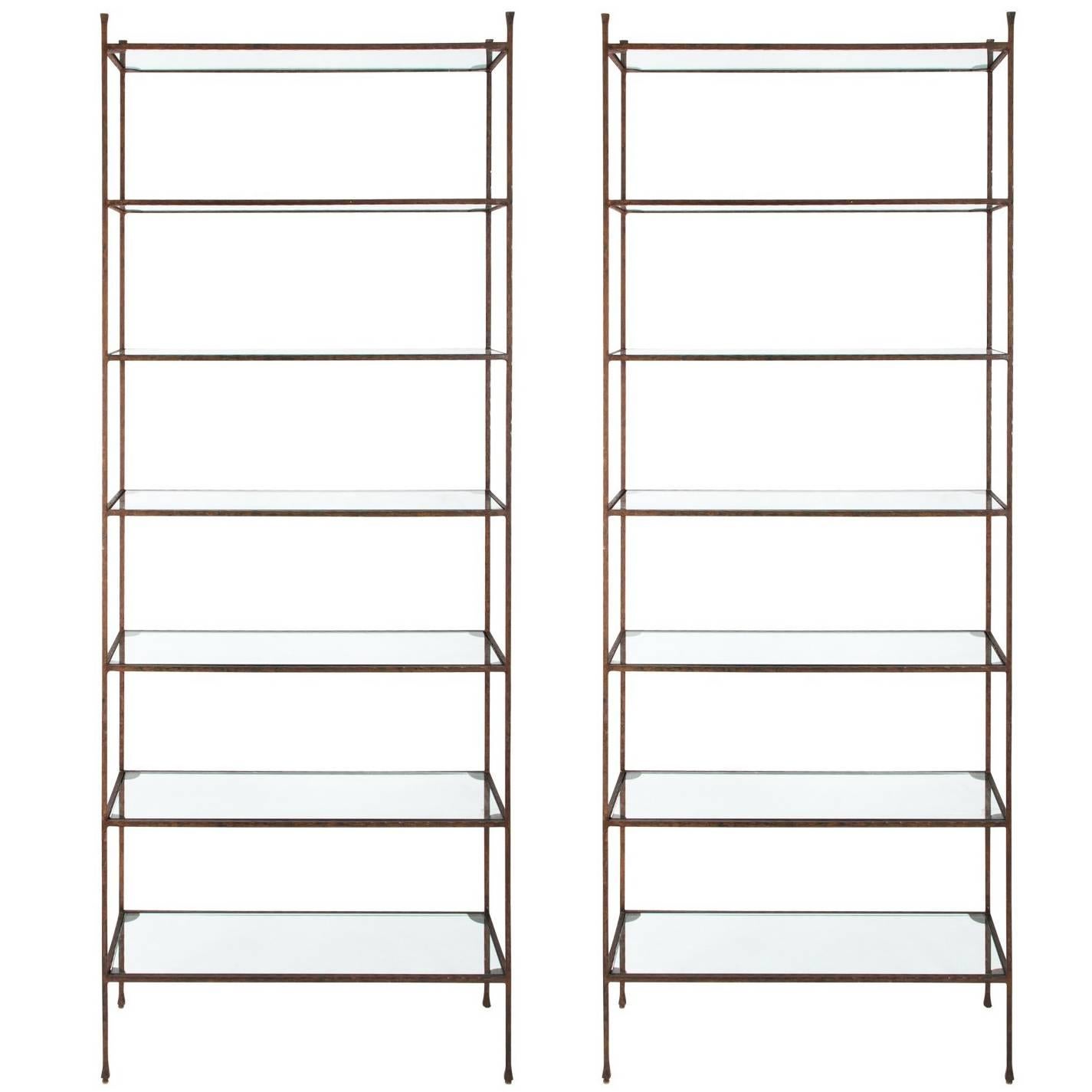 Pair of Giacometti Style Étagères