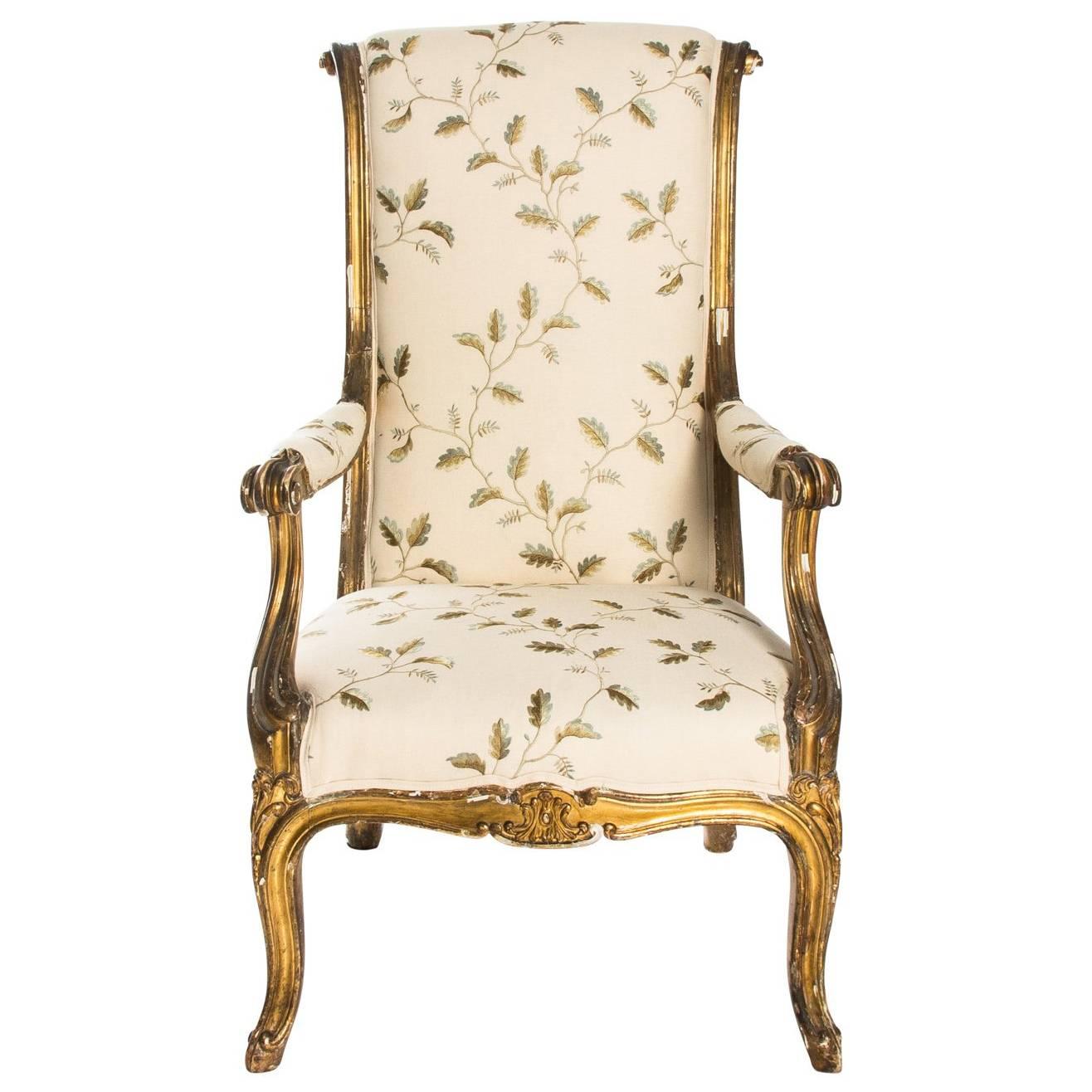 Upholstered Russian Open Armchair