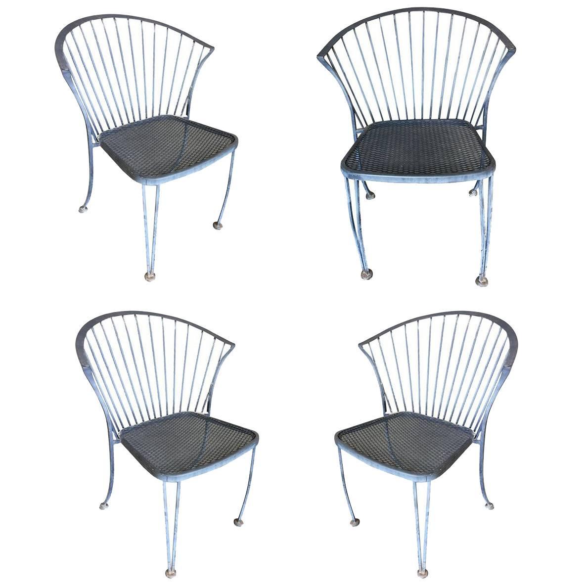 Woodard Pinecrest Iron Patio/Outdoor Lounge Chair, Set of Four
