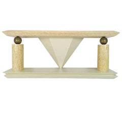 Tessellated Bone / Antler Console Table in the Style of Enrique Garcel