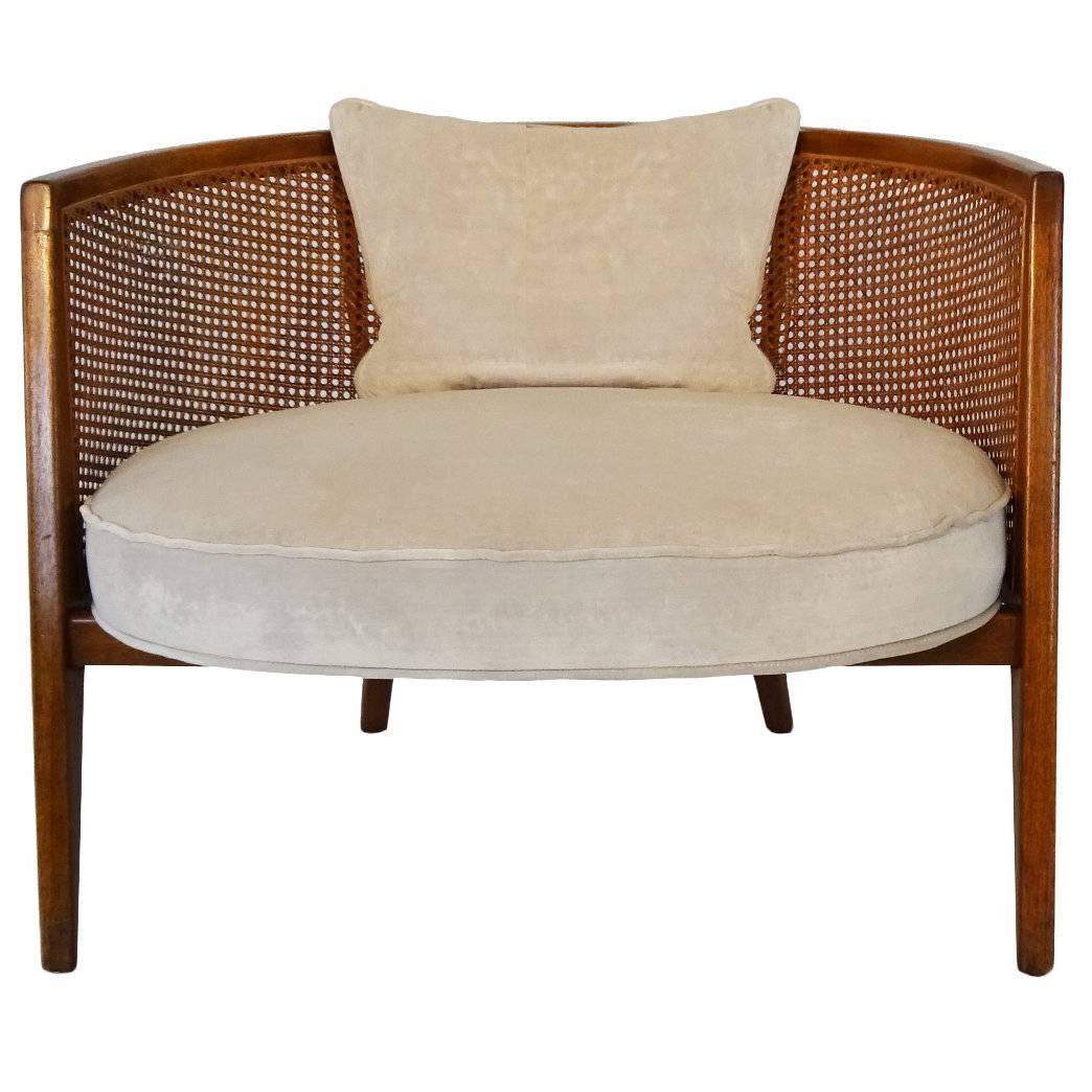 1950s Mid-Century Harvey Probber Model 1066 Hoop Back Cane Lounge Chair For Sale