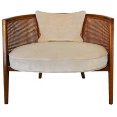 1950s Mid-Century Harvey Probber Model 1066 Hoop Back Cane Lounge Chair