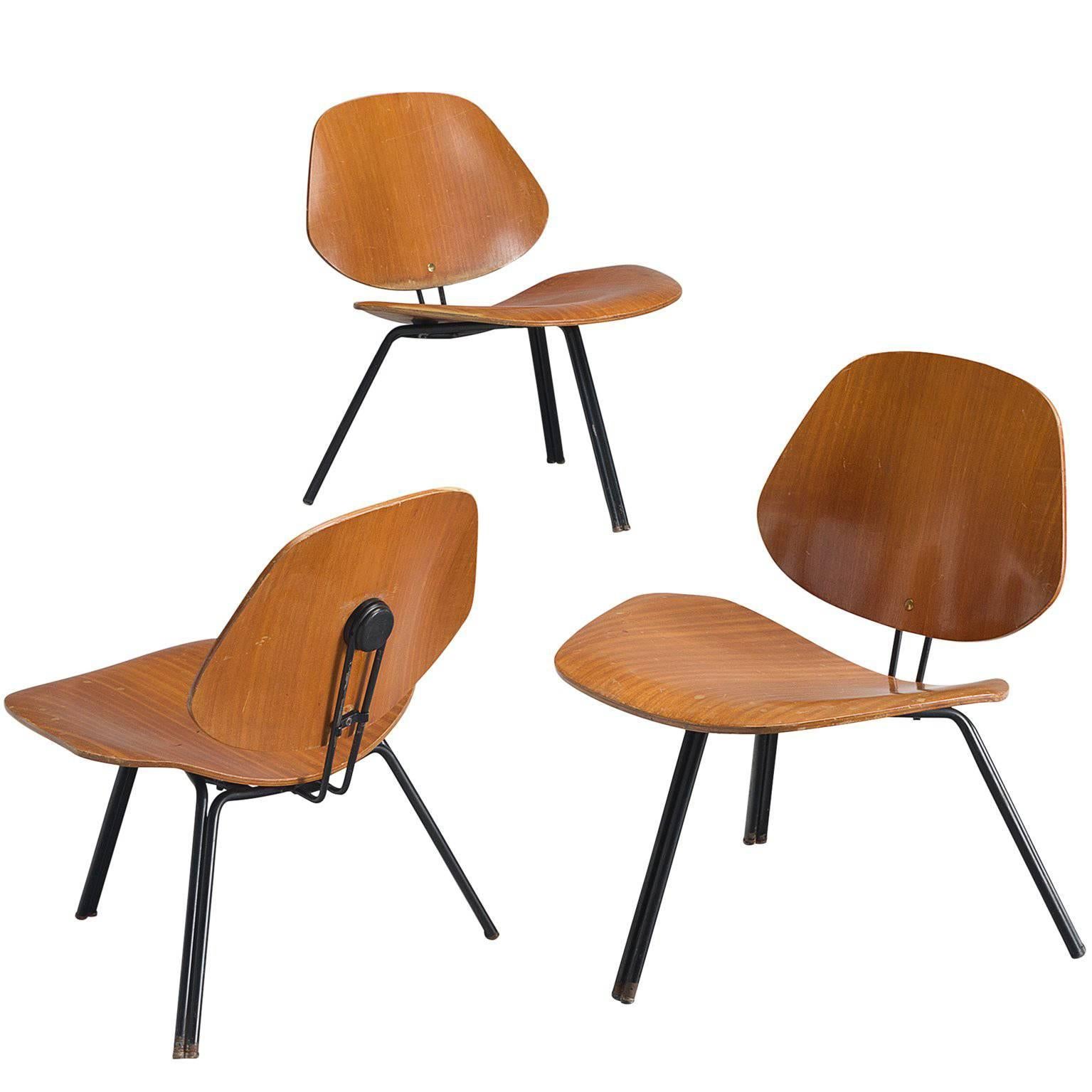 Three Osvaldo Borsani for Tecno 'P31' Chairs, 1957