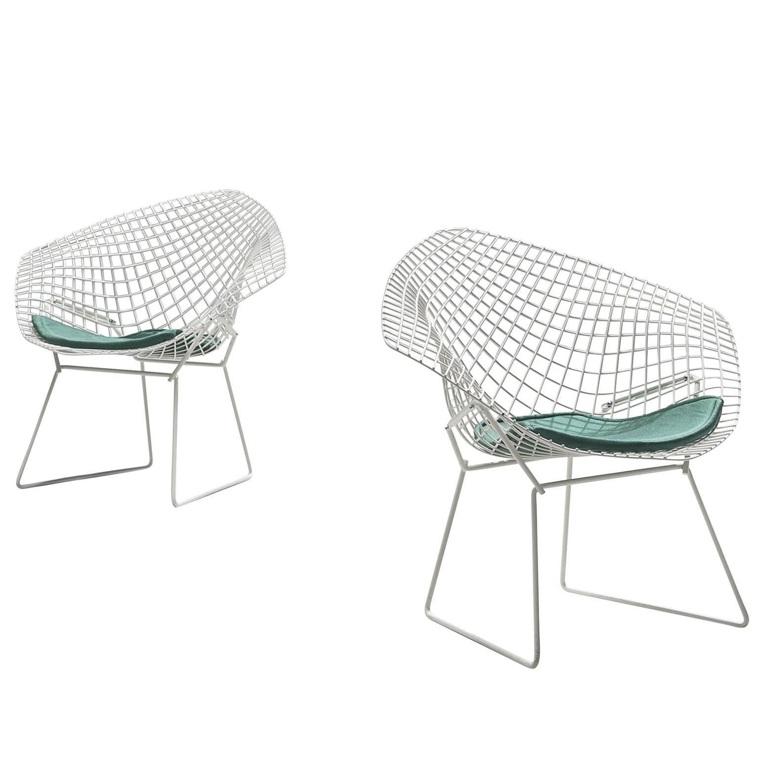 Pair of Harry Bertoia 'Diamond' Chairs for Knoll
