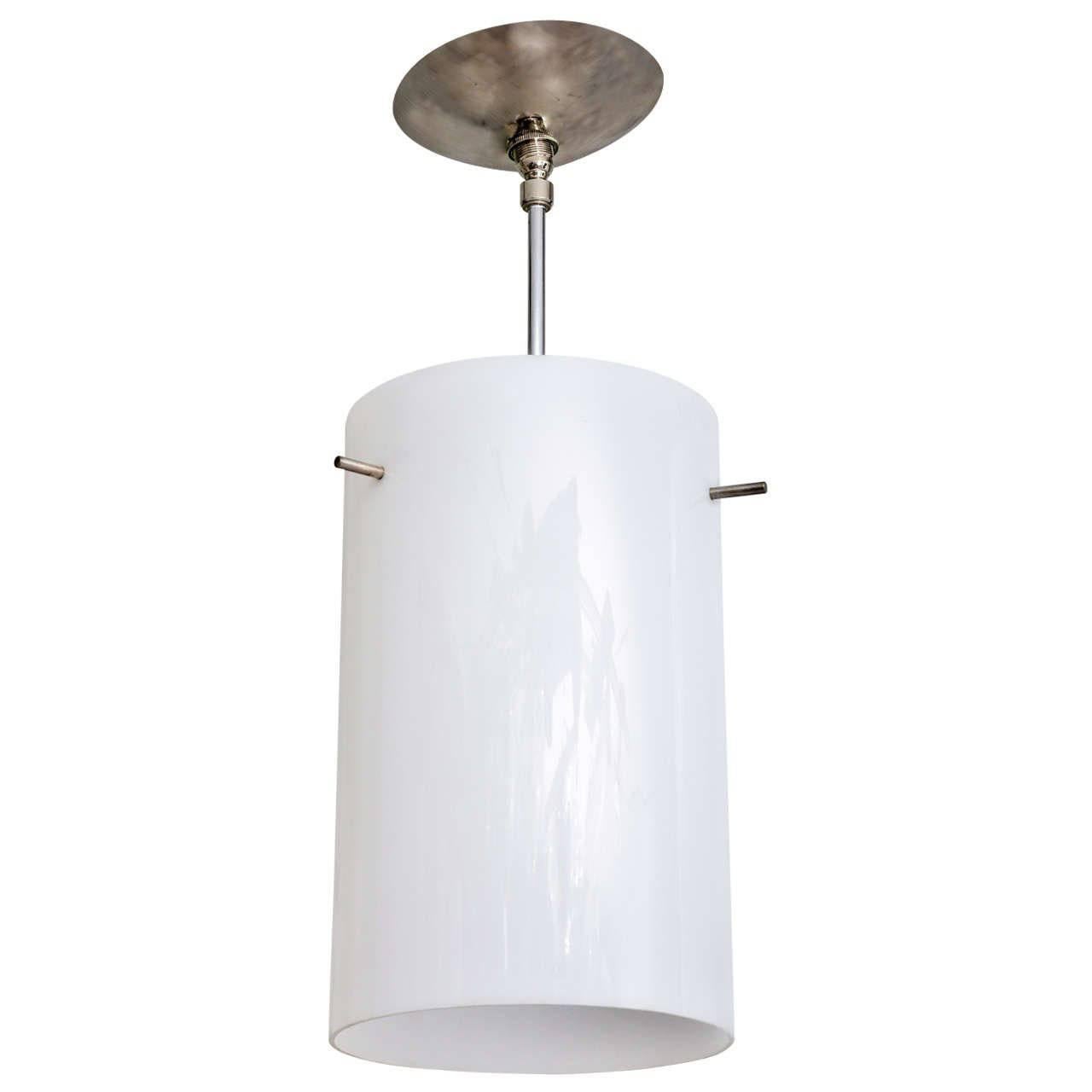 White Plexi Tube Pendant