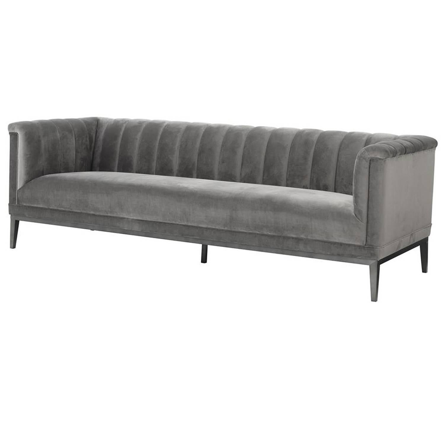 Stepper Sofa with Porpoise Grey Fabric