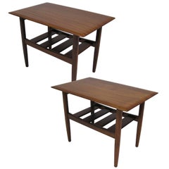 1960s Solid Teak Mid-Century Modern Side Tables by Jan Kuypers, Pair