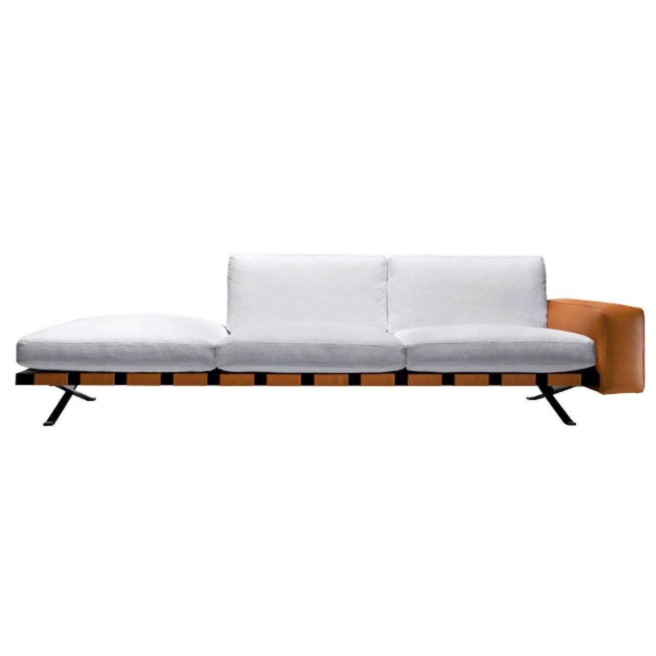 "Fenix" Right or Left Linear Set Sofa by Ludovica and Roberto Palomba for Driade For Sale