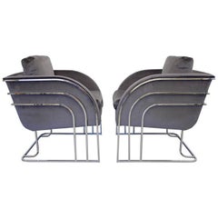 Milo Baughman Lounge Chairs, 1970s