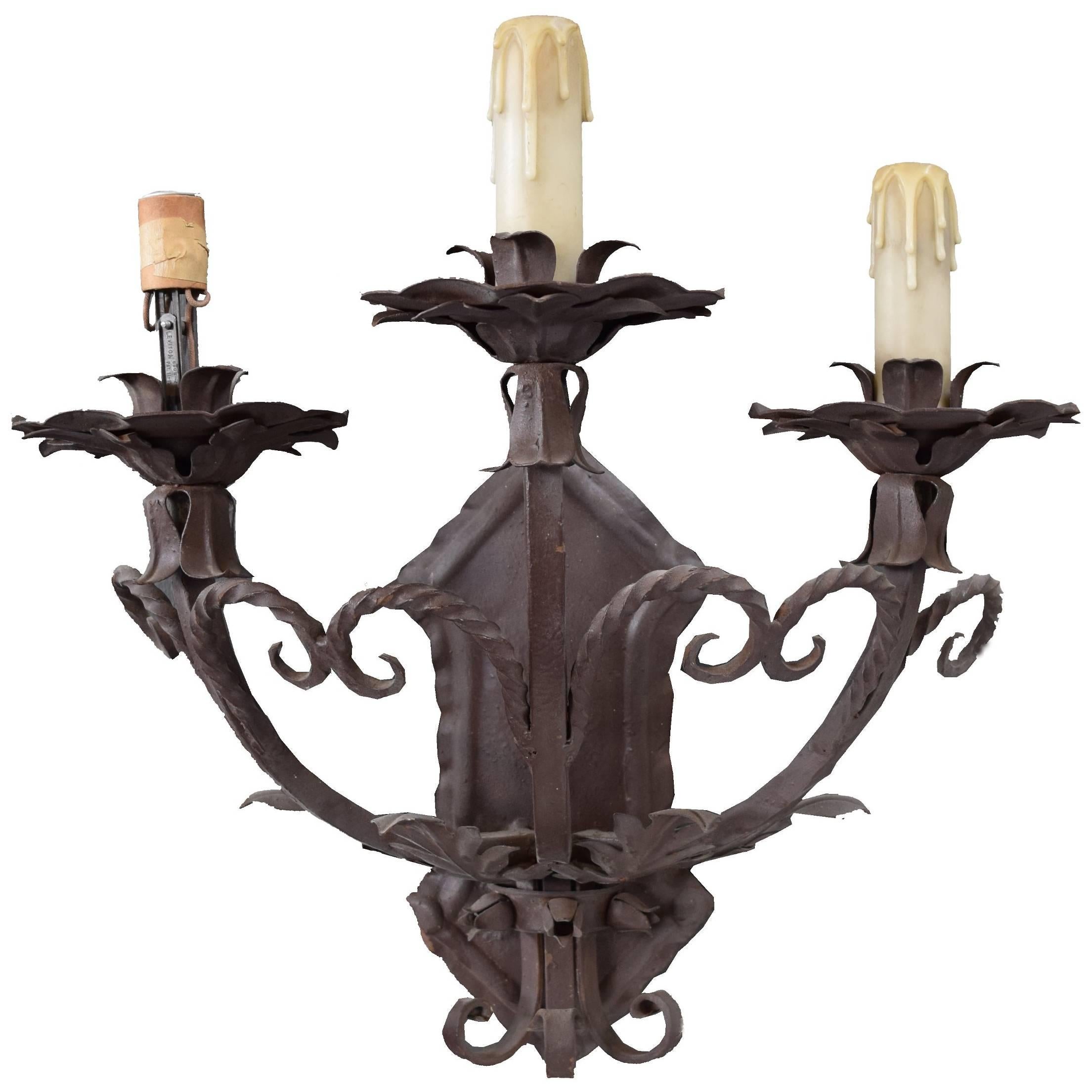 Argentine Wrought Iron Sconce