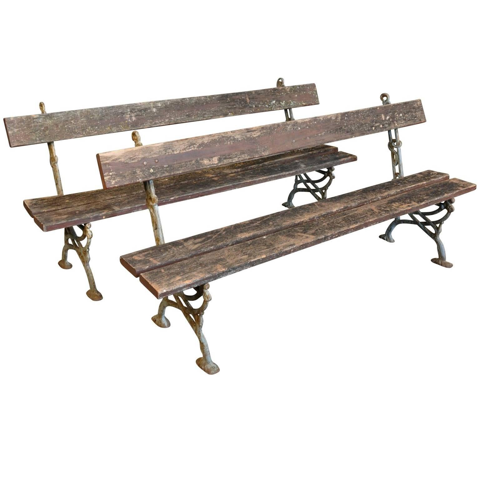 Pair of 19th Century French Garden Benches