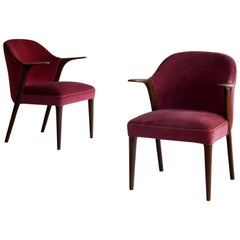 Knud Risager Pair of Mama Bear Style Lounge or Armchairs for Slagelse Møbelværk