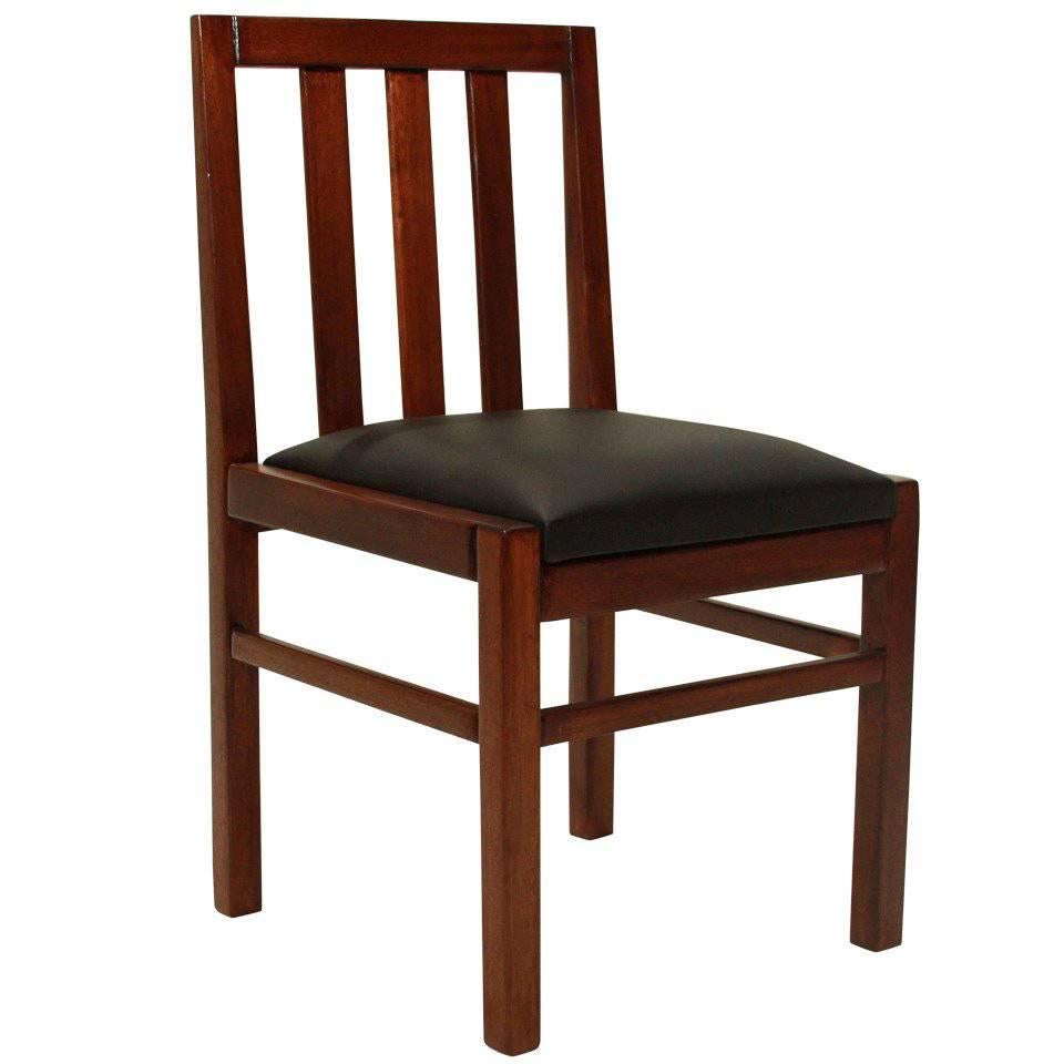 Single Prototype Brazilian Cerejeira Wood Side Desk Chair by Celina For Sale