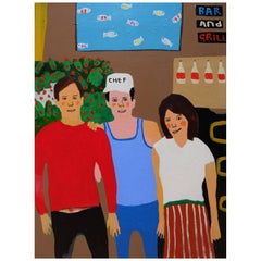 "Her Boyfriend's Bromance" Portrait Painting by Alan Fears 6