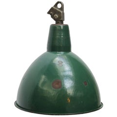 Green Enamel Industrial Hanging Light Pendant