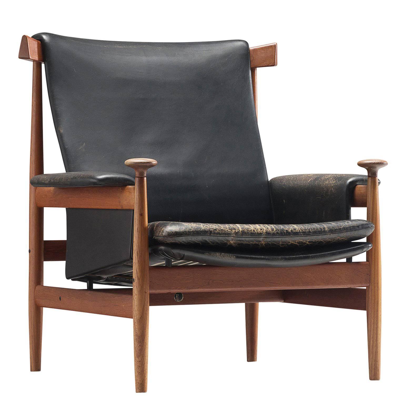 Early Finn Juhl "Bwana" Chair with Original Leather