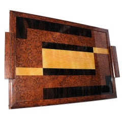 Large Original 1930s Modernist Reverse Painted Tray 8