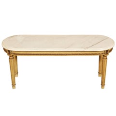 Marble-Top Neoclassical Style Coffee Table