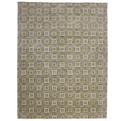 New Transitional Rug with Modern Geometric Design and Cubism Style