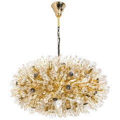Huge Gold-Plated Chandelier by Emil Stejnar for Rupert Nikoll, Vienna 10