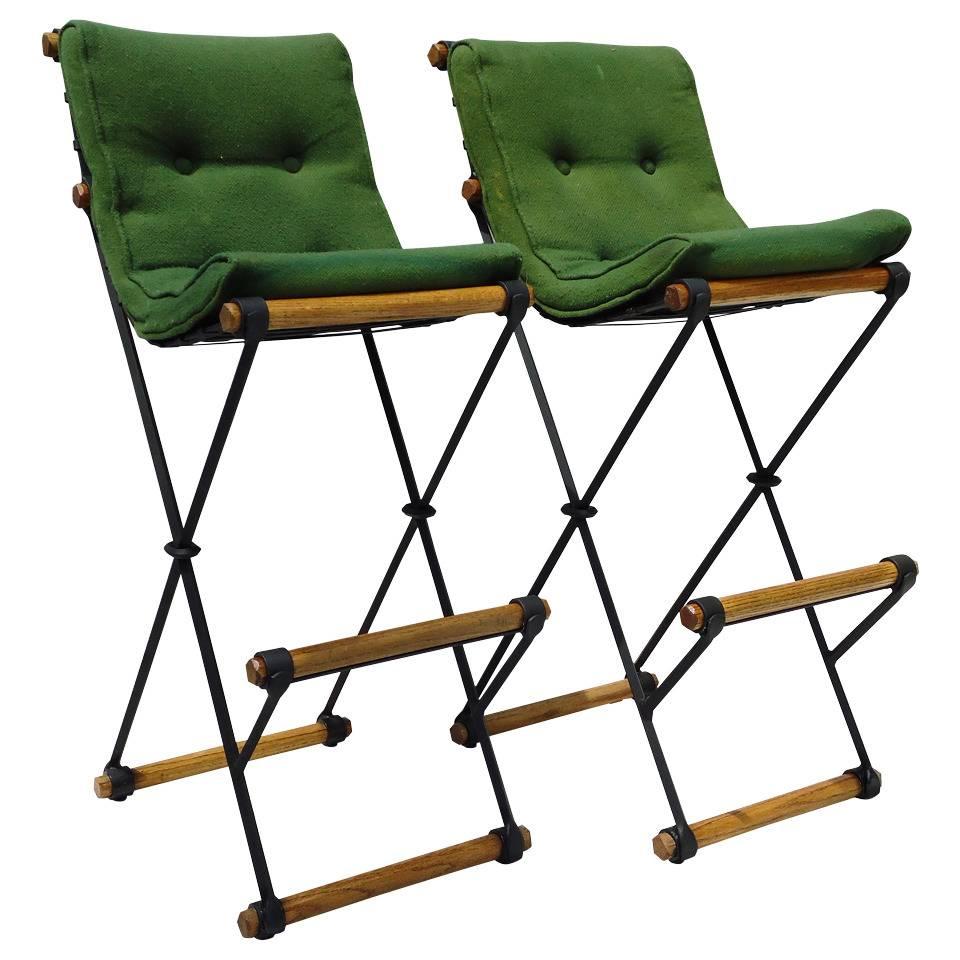 Pair of Cleo Baldon High Back Bar Stools, circa 1965