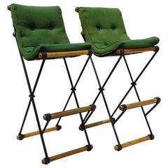 Pair of Cleo Baldon High Back Bar Stools, circa 1965