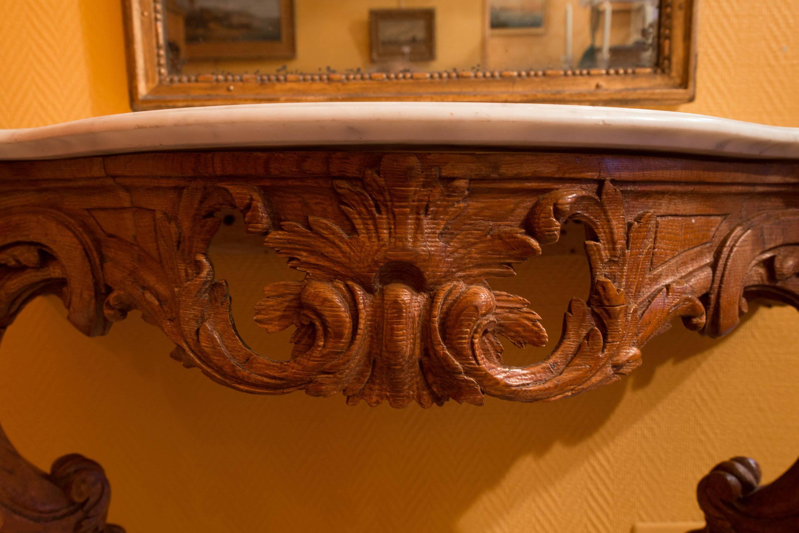19th Century Small French Louis XV Style Console Table, circa 1850 For Sale