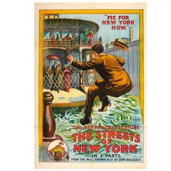 Original Comedy Movie Poster - The Streets Of New York - Play By Dion Boucicault