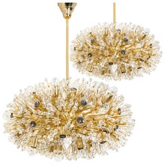 Pair of Huge Gold-Plated Chandelier by Emil Stejnar for Rupert Nikoll 11