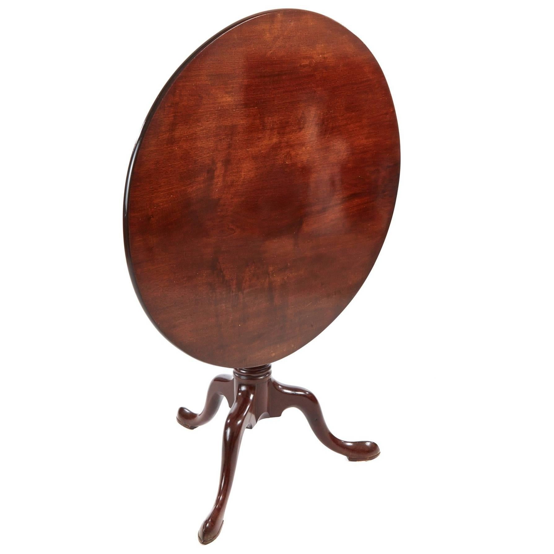 George III Mahogany Tripod Table For Sale