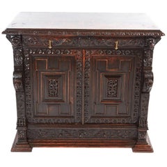 Antique Carved Oak Sideboard