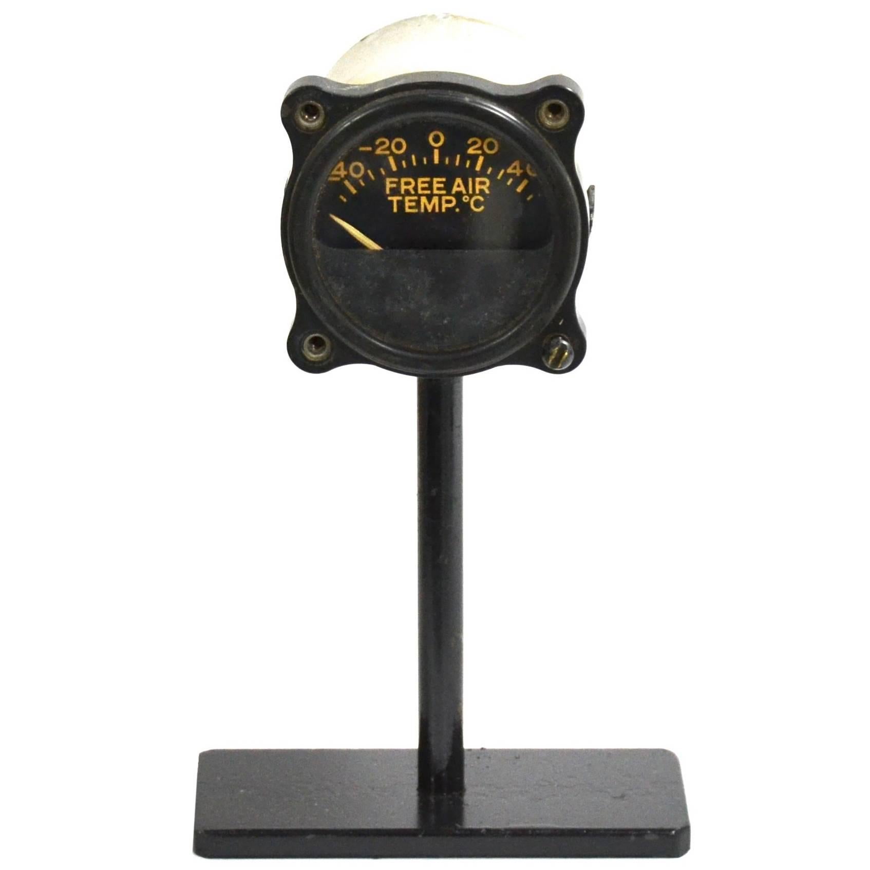 WWII Fighter Plane Gauge, Rare For Sale
