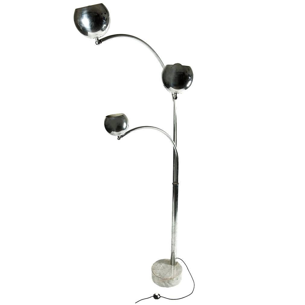 Arc Floor Lamp with a Marble Base by Goffredo Reggiani, Italy 1970s For Sale