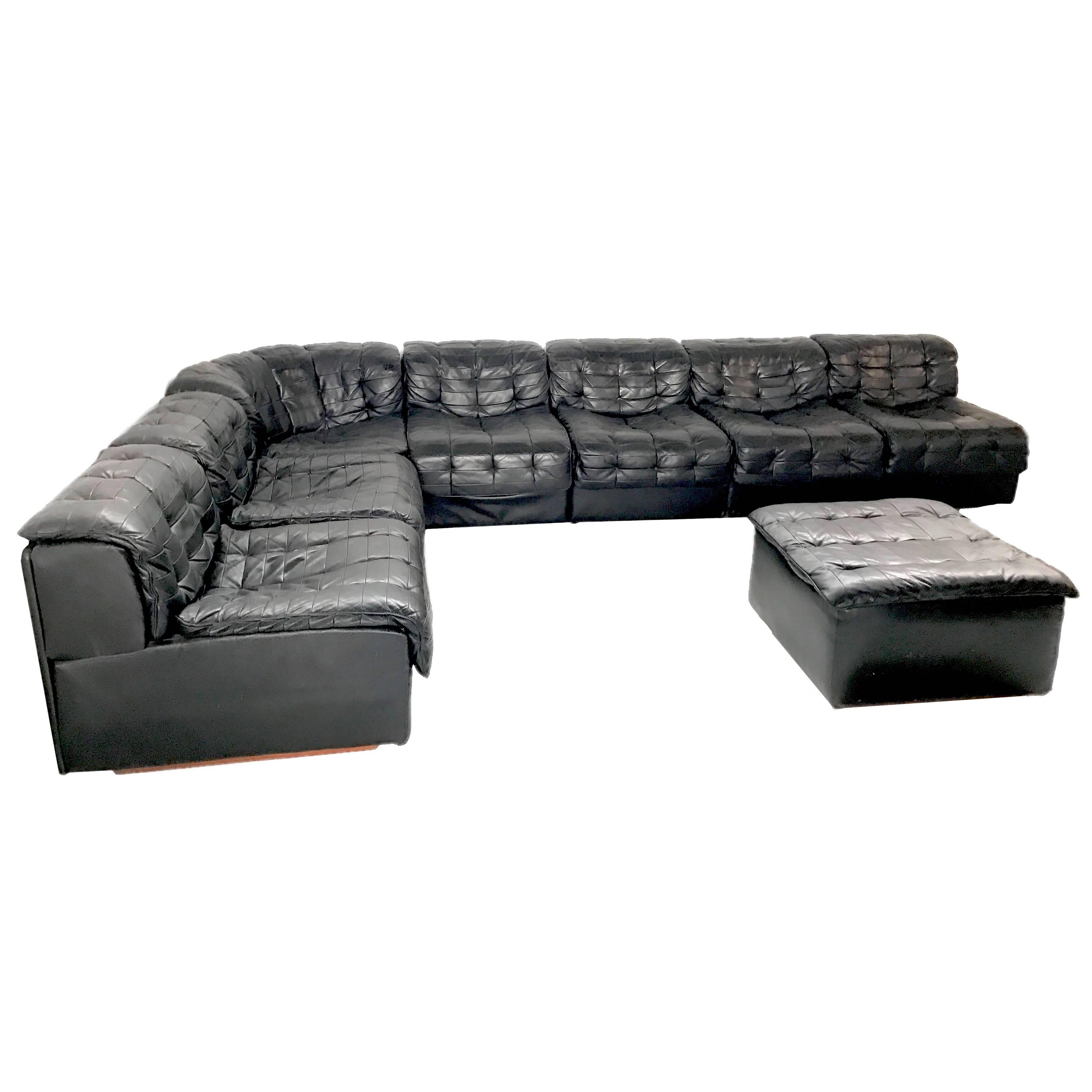 De Sede DS 11 Patchwork Vintage Leather Couch For Sale