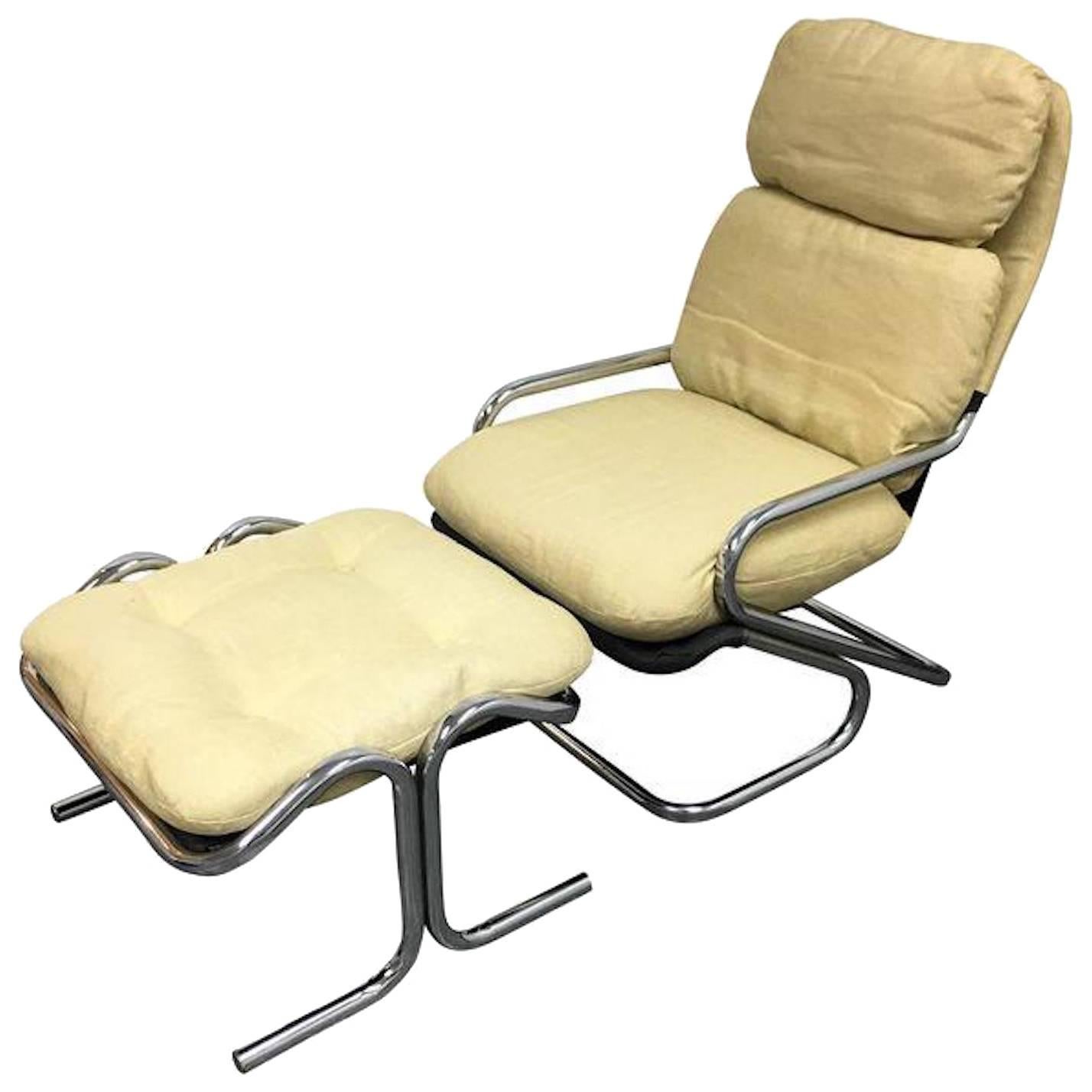 Jerry Johnson Landes Manufacturing Company Sling Chair, Ottoman 