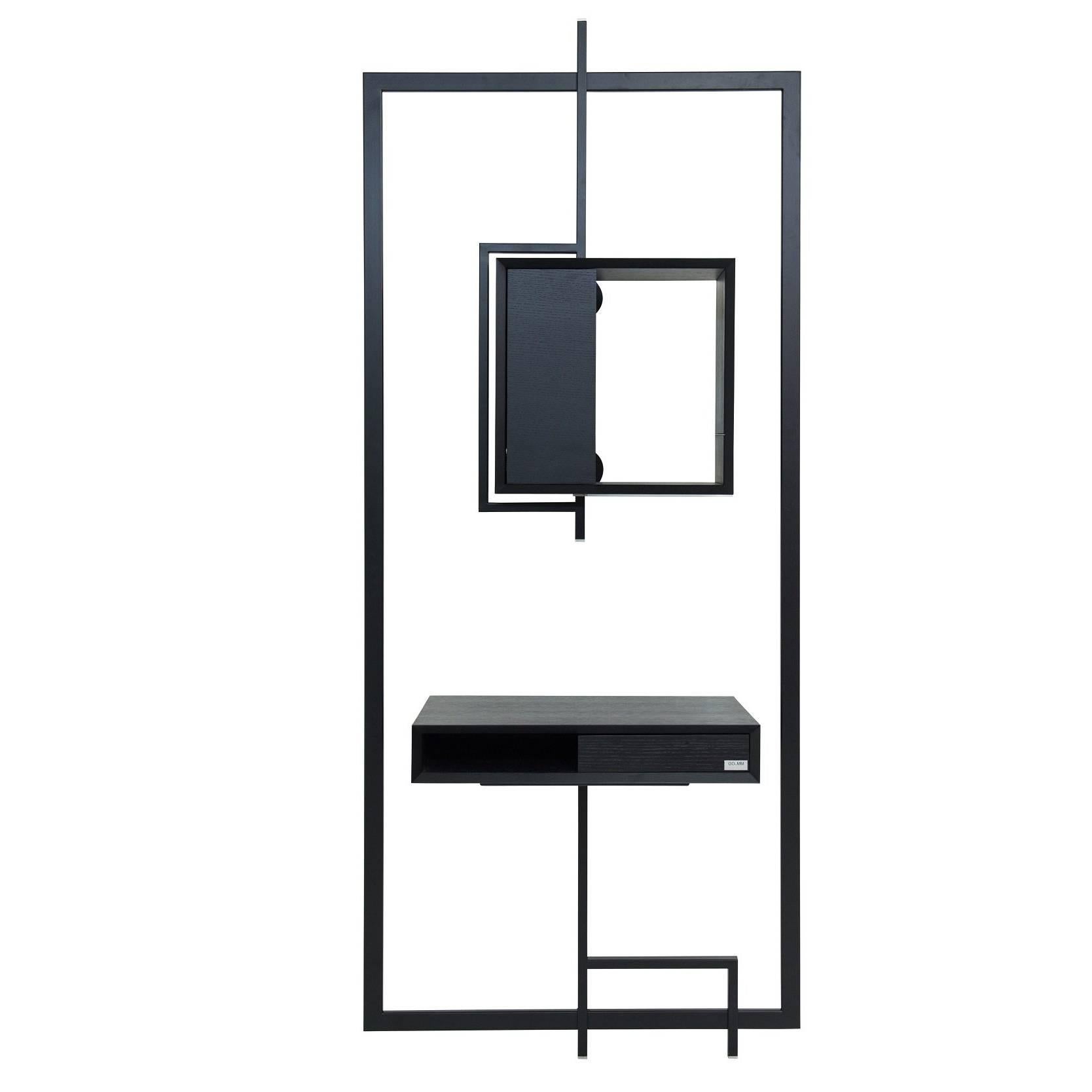 Black Desk Secretary COM:POS:ITION 0.9  Handcrafted Contemporary Design  For Sale