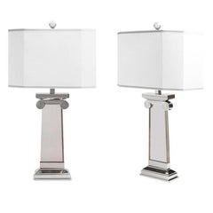 Acropolis Lucite and Nickel Table Lamp 4