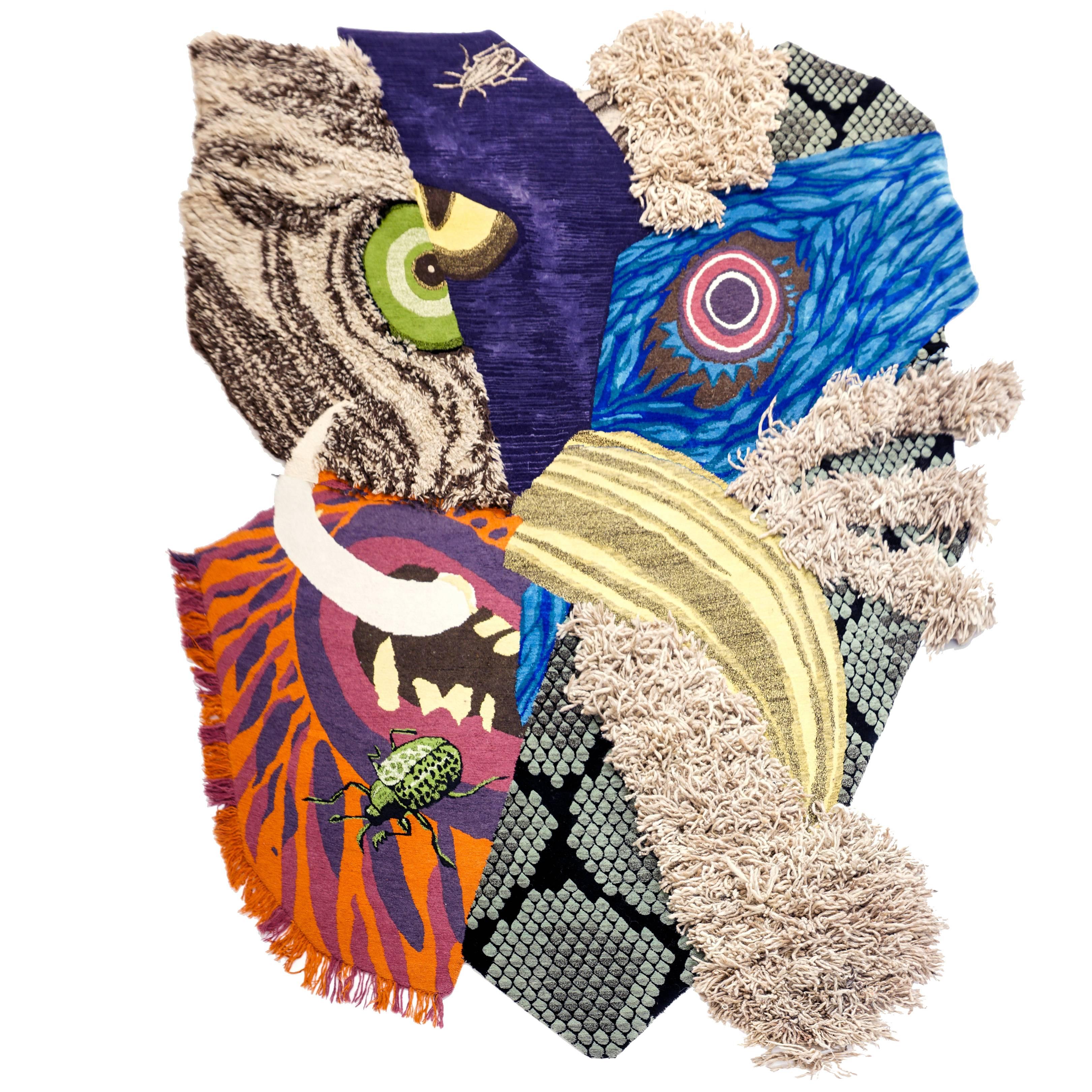 Contemporary Design Rug, Animal Mask For Sale