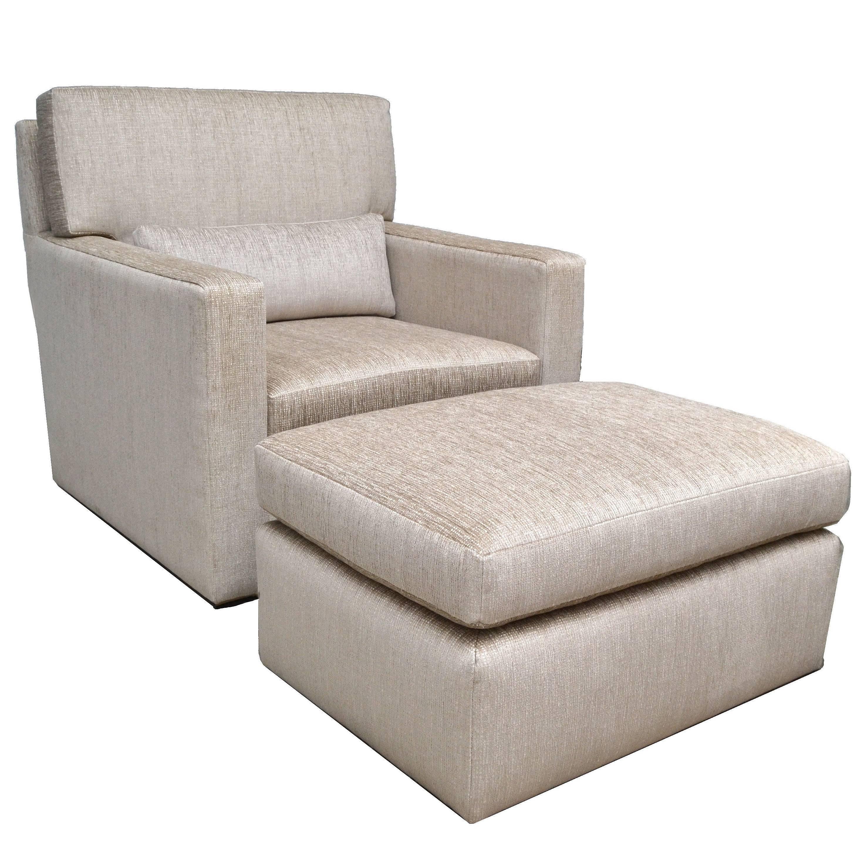 Contemporary Lounge Chair with Ottoman