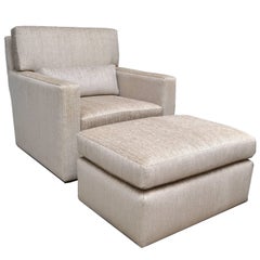 Contemporary Lounge Chair with Ottoman