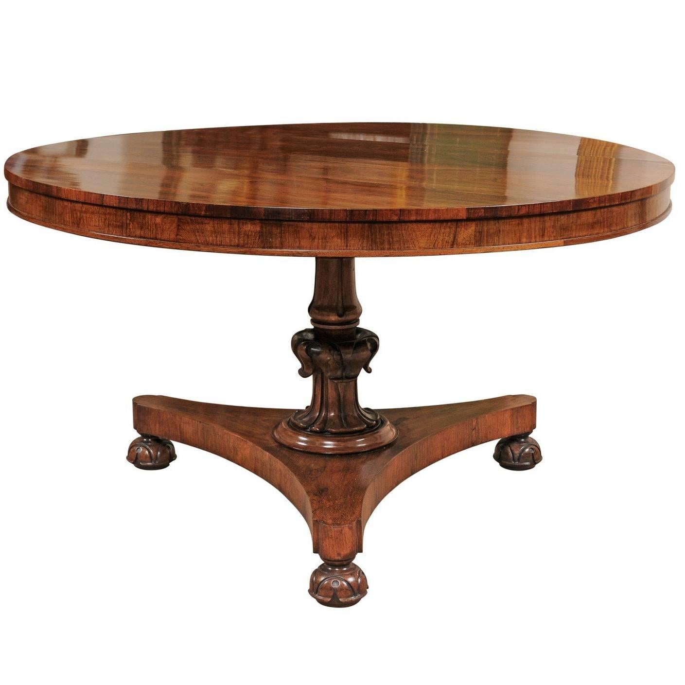 English Rosewood William IV Style Centre Table