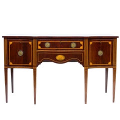 19th Century Sheraton Mahogany Inlaid Sideboard